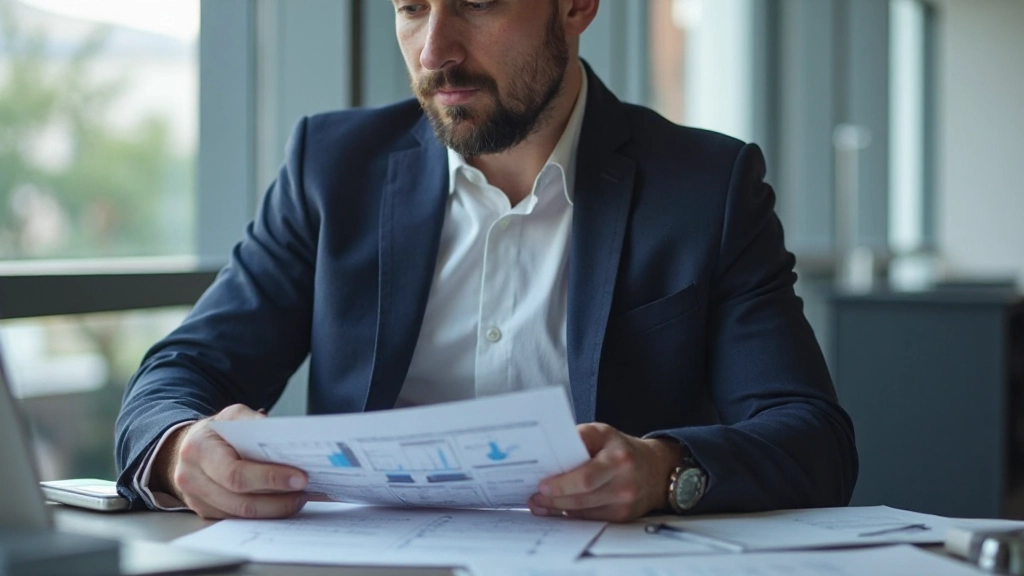 Профессиональное рабочее пространство с ноутбуком и планировочными документами на столе